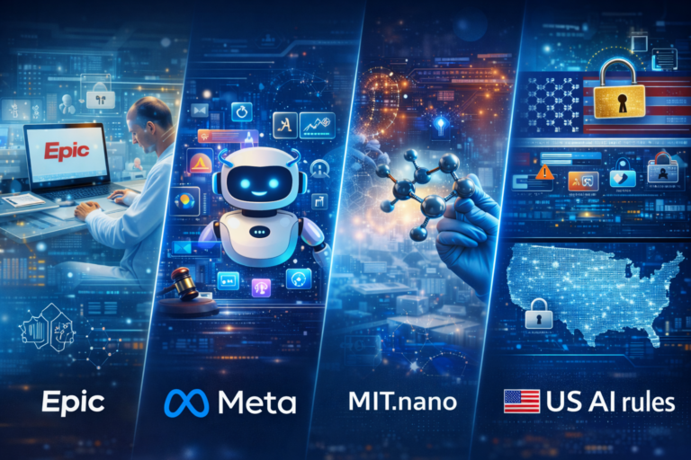Practical AI for Business: Epic in Healthcare, Meta Buys Manus, MIT.nano Drug Discovery, US AI Regulation Updates, and Key AI Court Rulings
