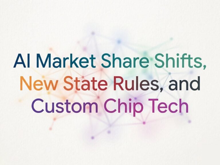  AI Market Share Shifts, New State Rules, and Custom Chip Tech