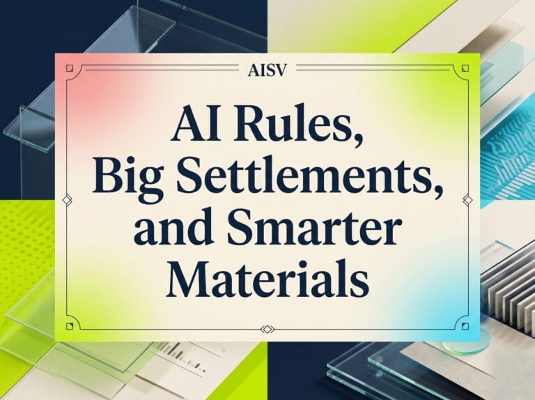 AI Rules, Big Settlements, and Smarter Materials