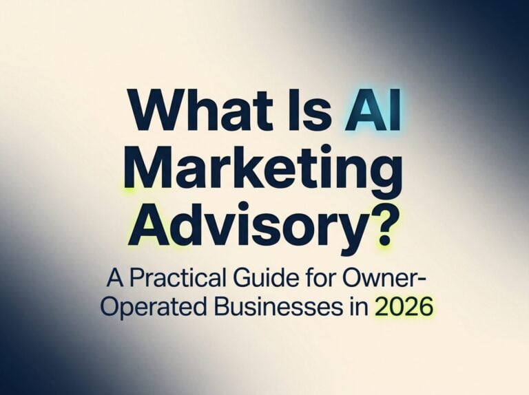 What Is AI Marketing Advisory? A Practical Guide for Owner-Operated Businesses in 2026